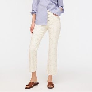 NWT J. Crew Embroidered High Rise Jeans